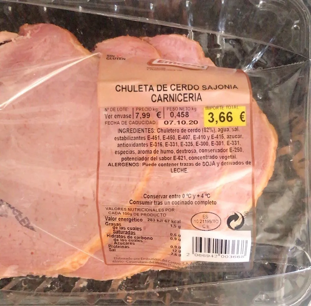 Chuleta de cerdo sajonia