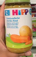 Legumes variés avec viande de boeuf bio