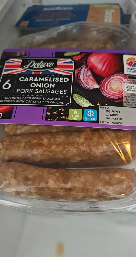 Caramelised Onion Pork Sausages