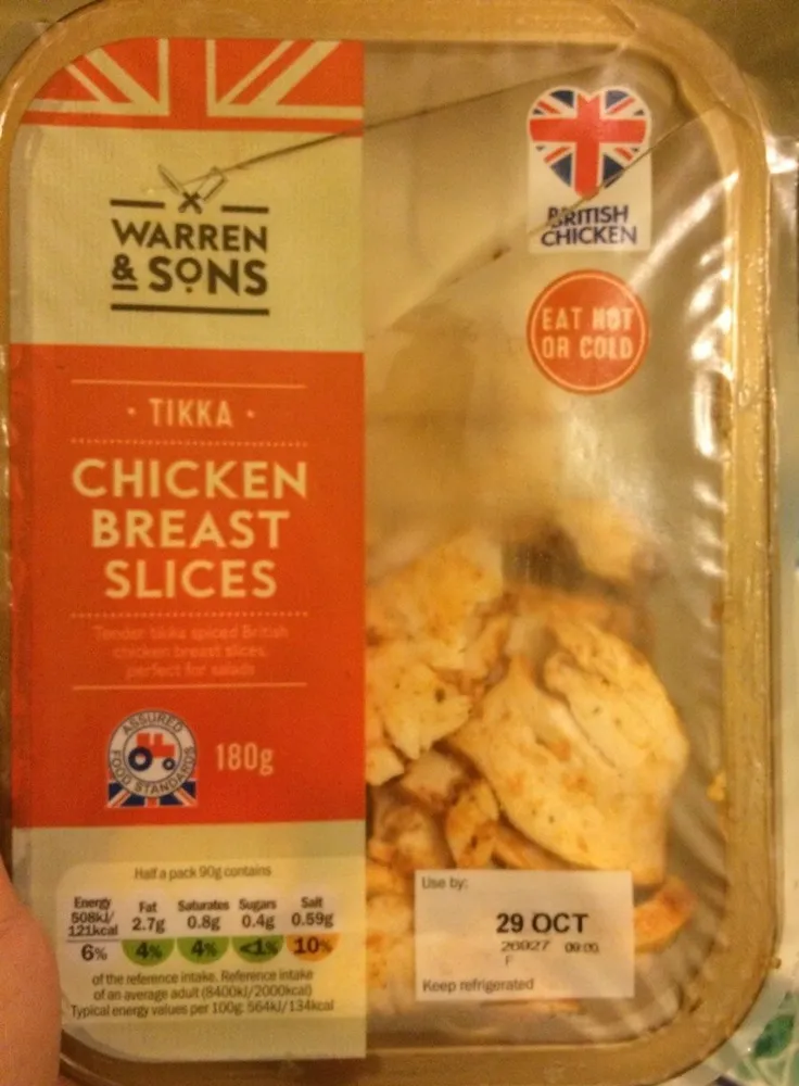 Chiken breast slices
