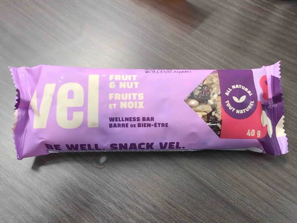 Vel fruit and nut bar