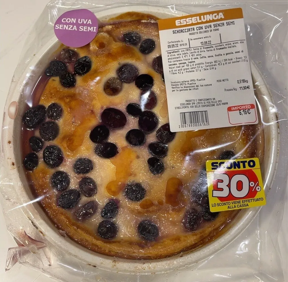 SCHIACCIATA CON UVA SENZA SEMI