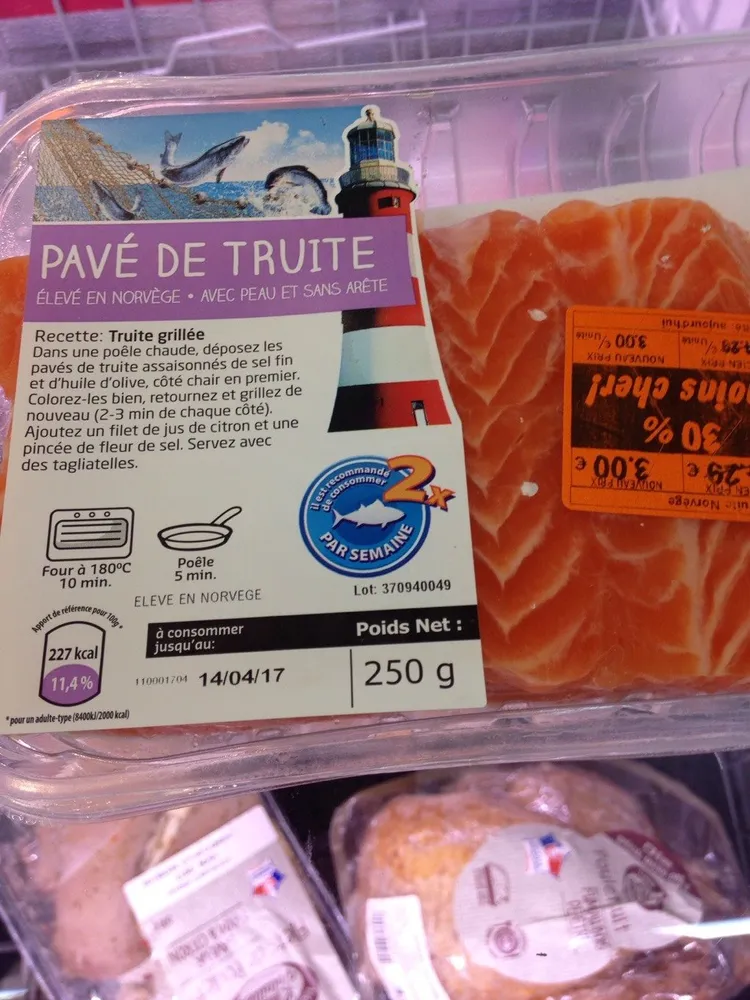 Pavé de truite