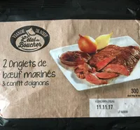 2 onglets de boeuf mariné & confit d’oignons