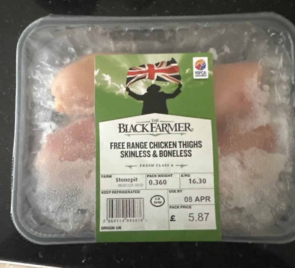 Free Range Chicken Thighs Skinless & Boneless