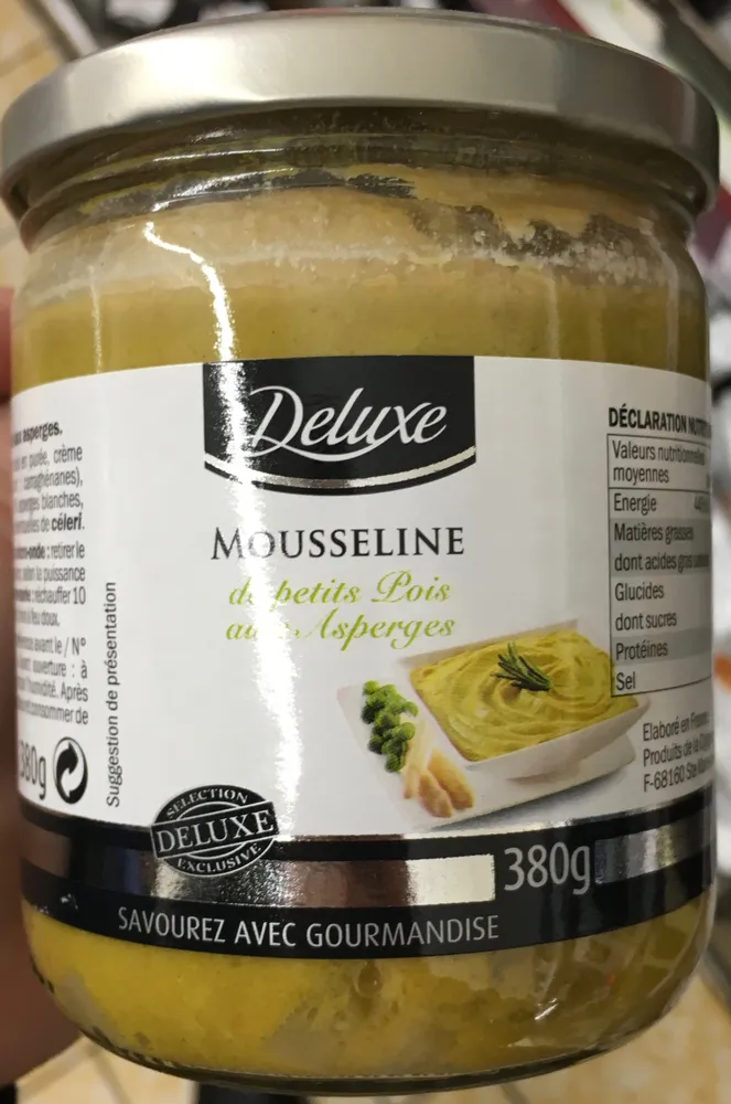 Mousseline de petits pois aux asperges