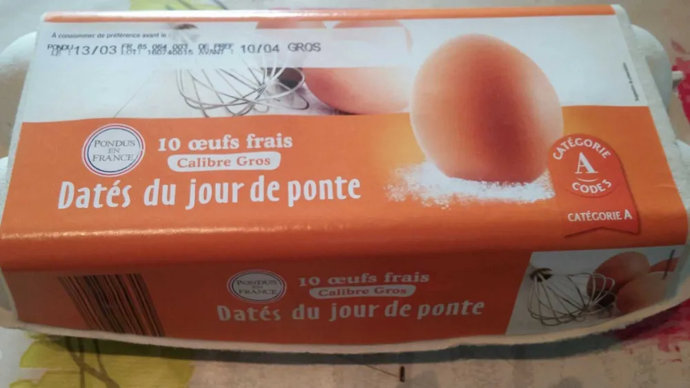 Œufs frais calibre gros