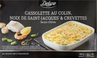 Cassolette au colin, noix de Saint-Jacques & crevettes