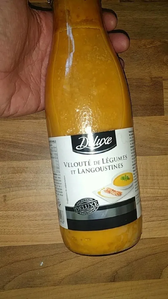 velouté de légumes et langoustines