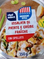 Insalata di patate e crème fraiche con cipollotti