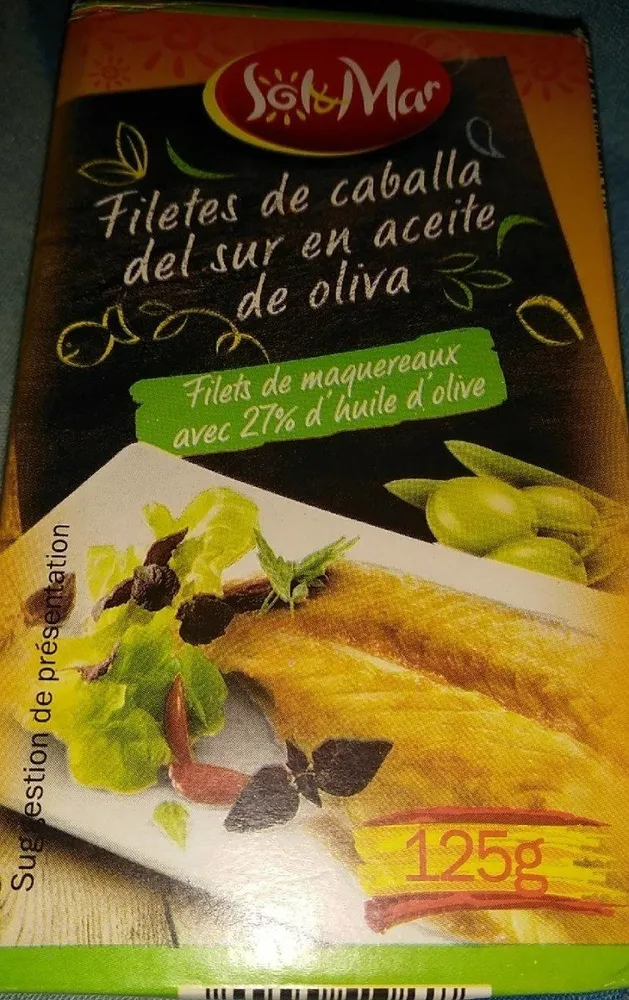Filets de maquereaux avec 27% d’huile d’olive