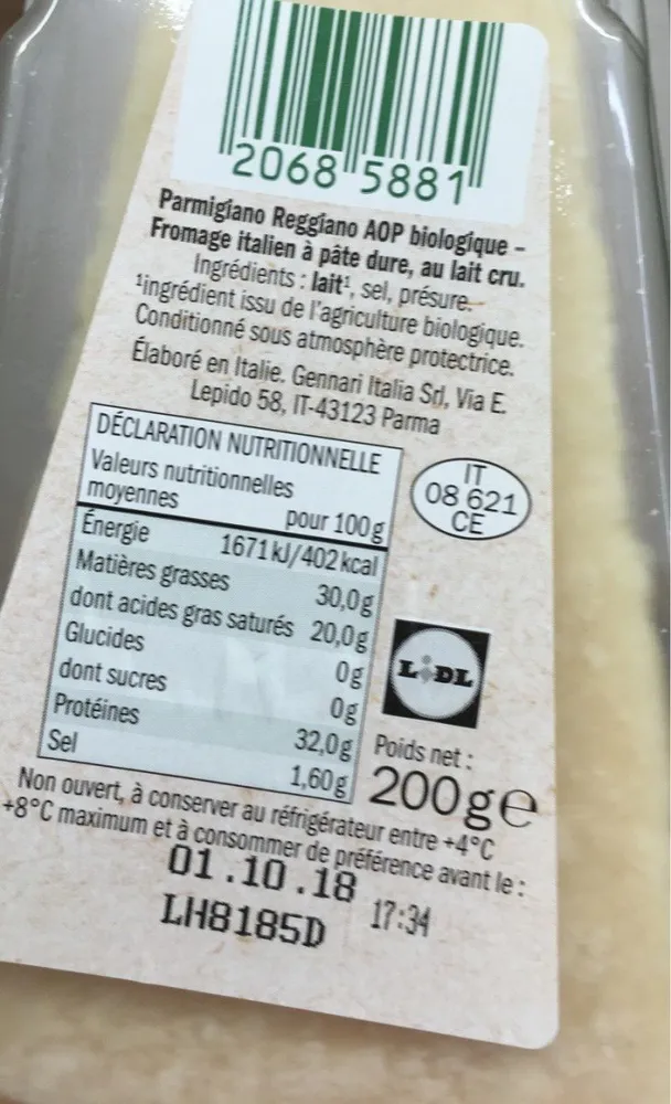 Parmigiano reggiano bio
