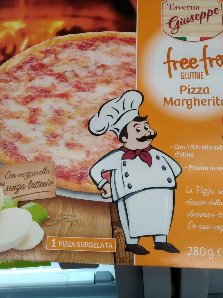 Pizza margherita free from glutine
