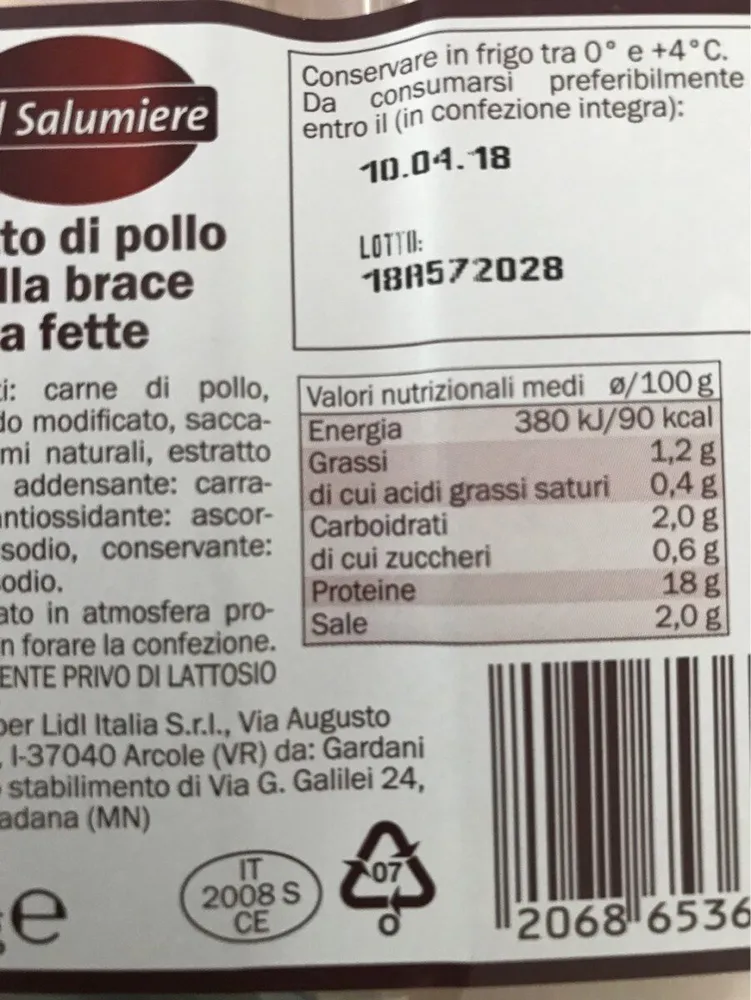 Petto di pollo alla brace a fette