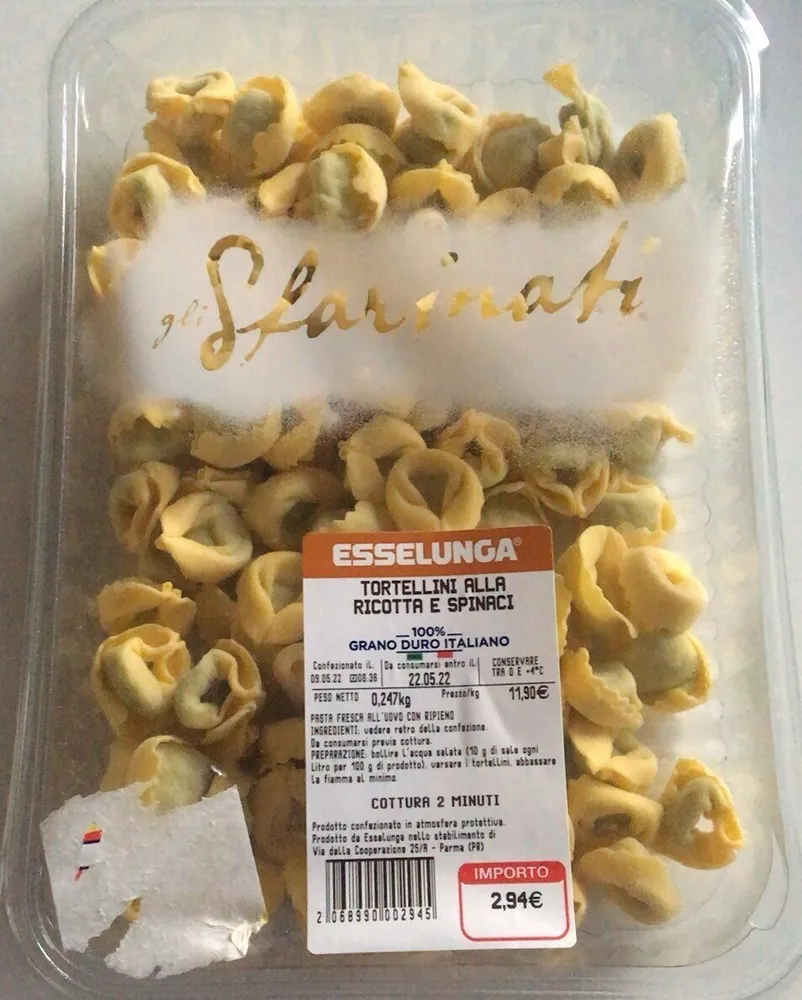 Tortellini ricotta e spinaci