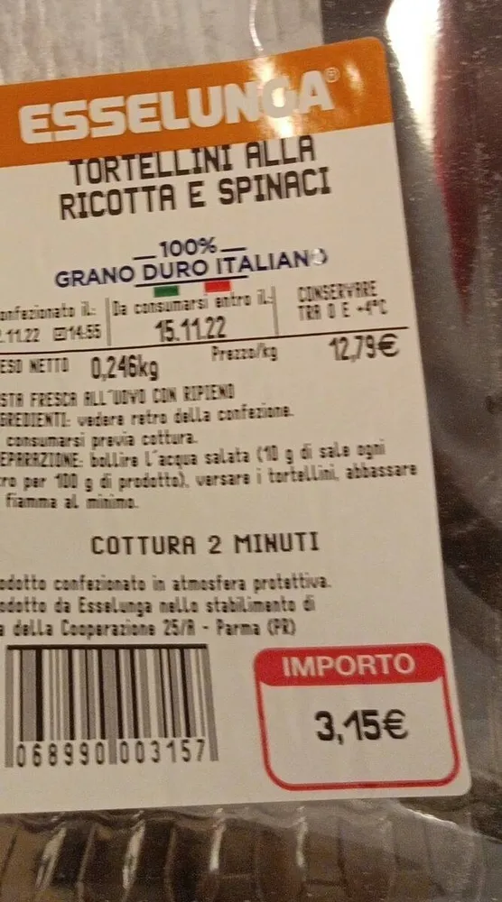 Tortelli ricotta e spinaci
