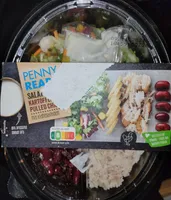 Salat-Combo mit Kartoffeln & Pulled Chicken