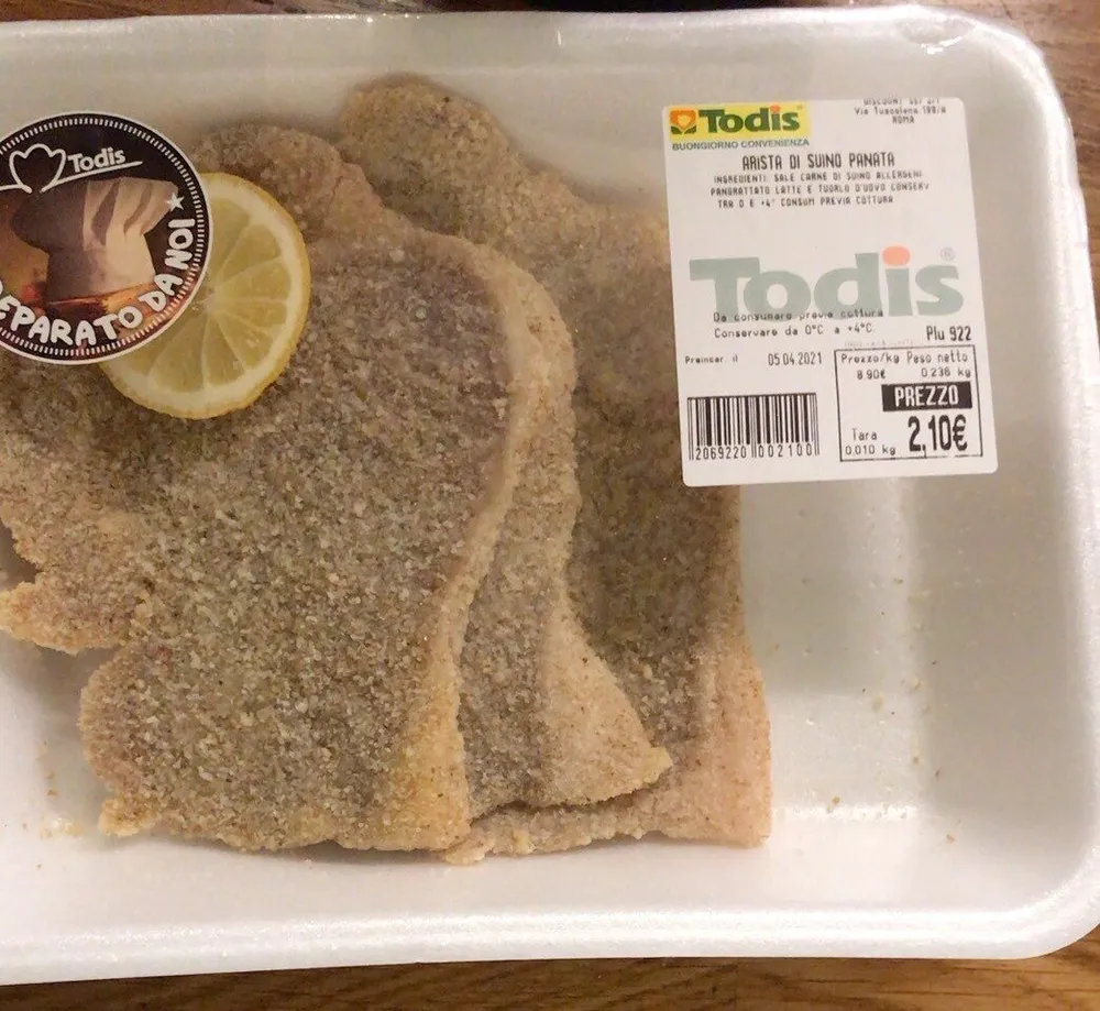 Arista di suino panata