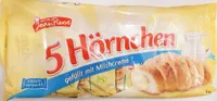5 Hörnchen gefüllt mit Milchcreme