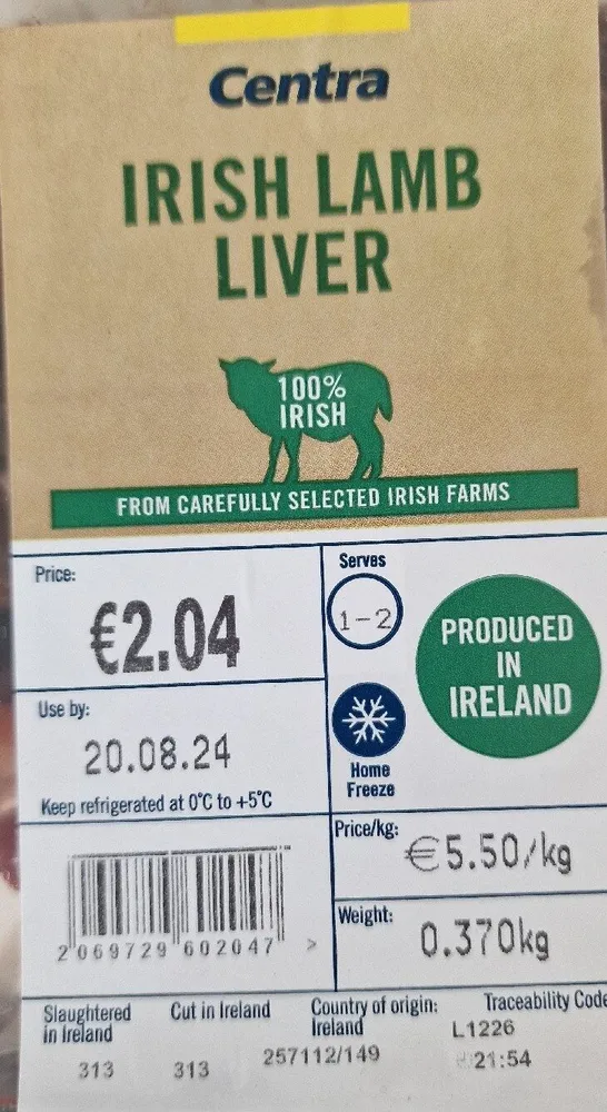 Irish Lamb Liver