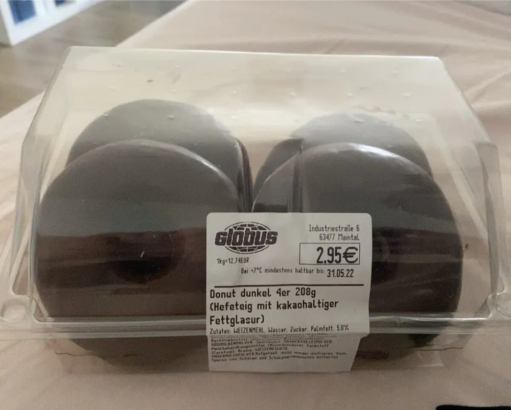 Donut dunkel 4er 208g