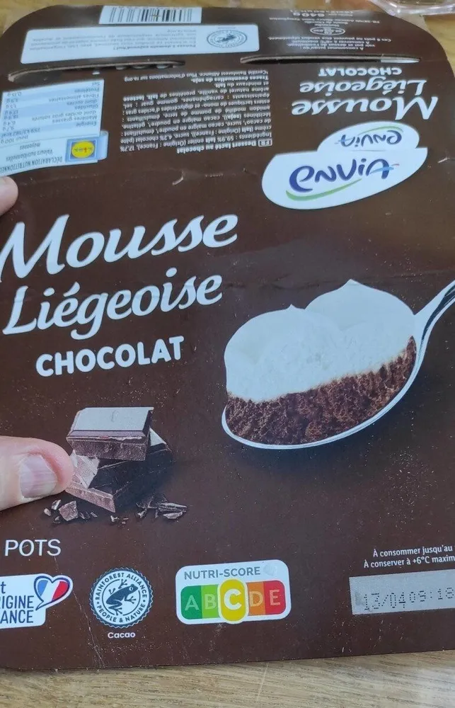 Mousse liégeoise chocolat