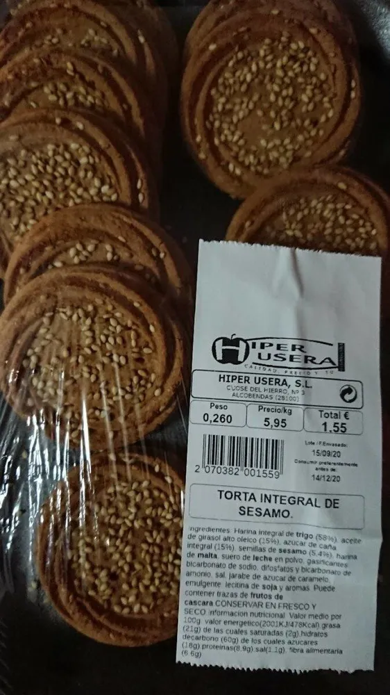 Torta integral de sésamo