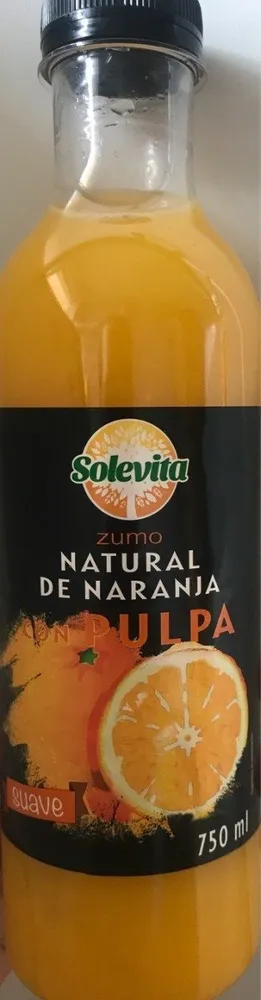 Zumo de naranja natural con pulpa