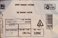 Poulet hummus rustique
