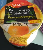 Yaourt sur lit d'oranges