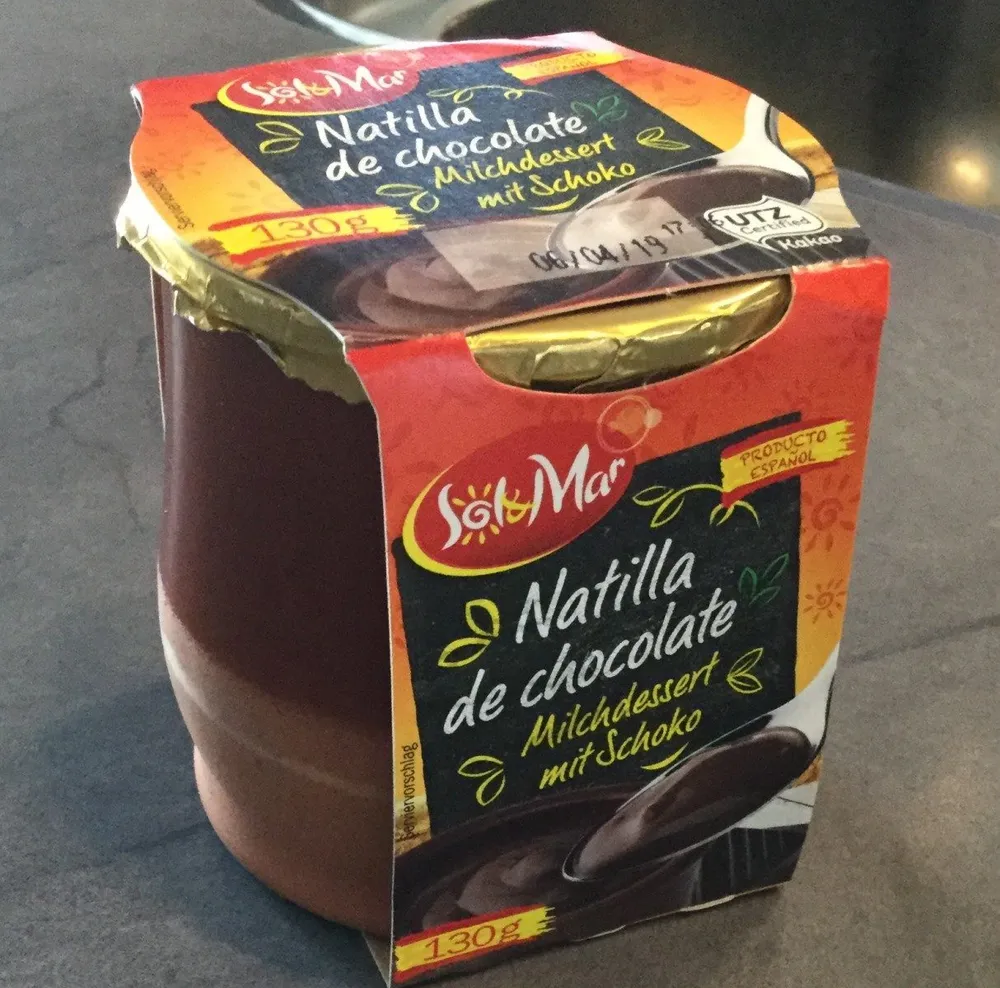 Natilla de chocolate