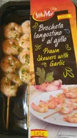 Brochettes de crevettes aromatisées à l'ail