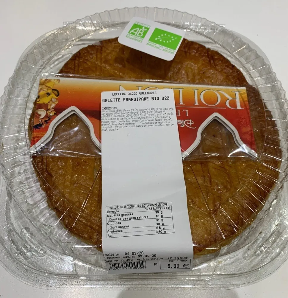 Galette frangipane bio D22
