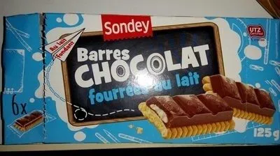 Barres CHOCOLAT fourrées au lait