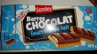 Barres CHOCOLAT fourrées au lait