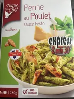 Penne au poulet sauce pesto