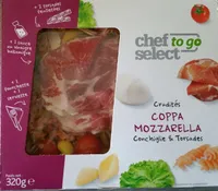 Salade coppa mozzarella, conchiglie & torsades