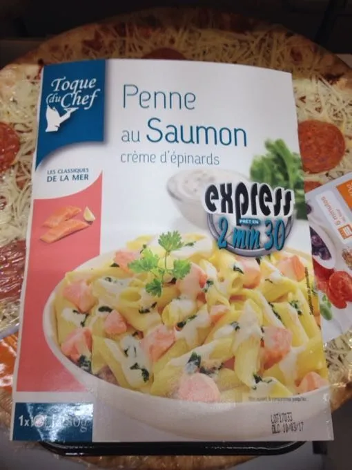 Penne au Saumon créme d'épinards