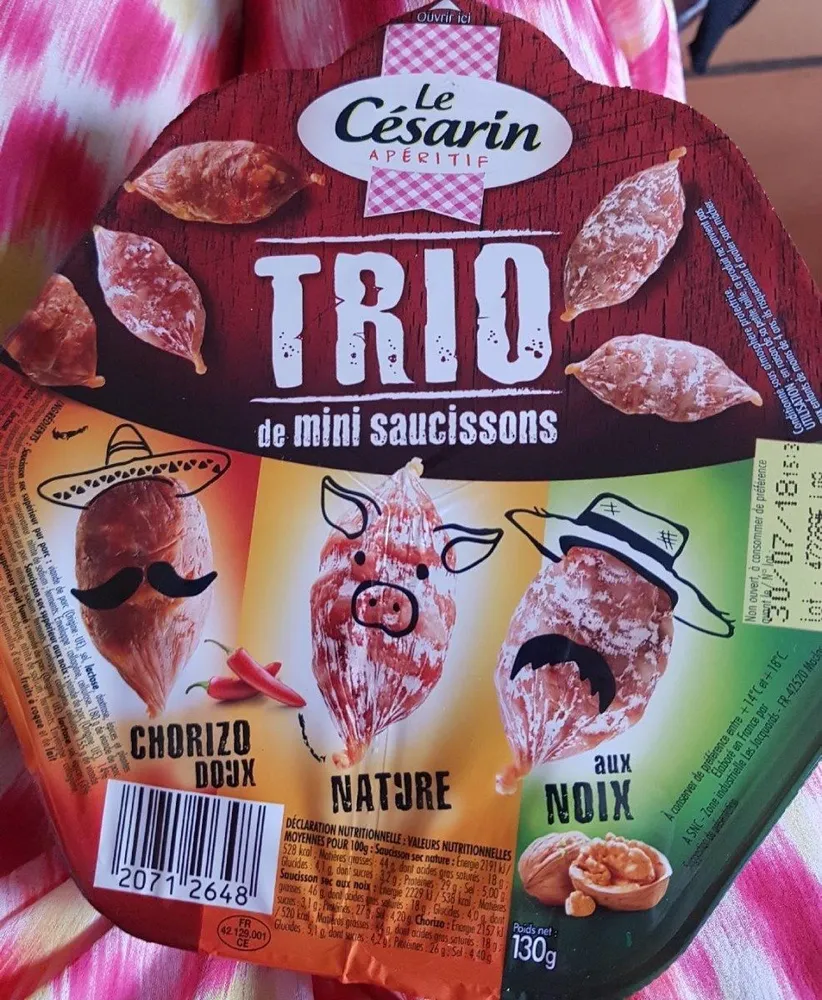 Trio de mini saucissons