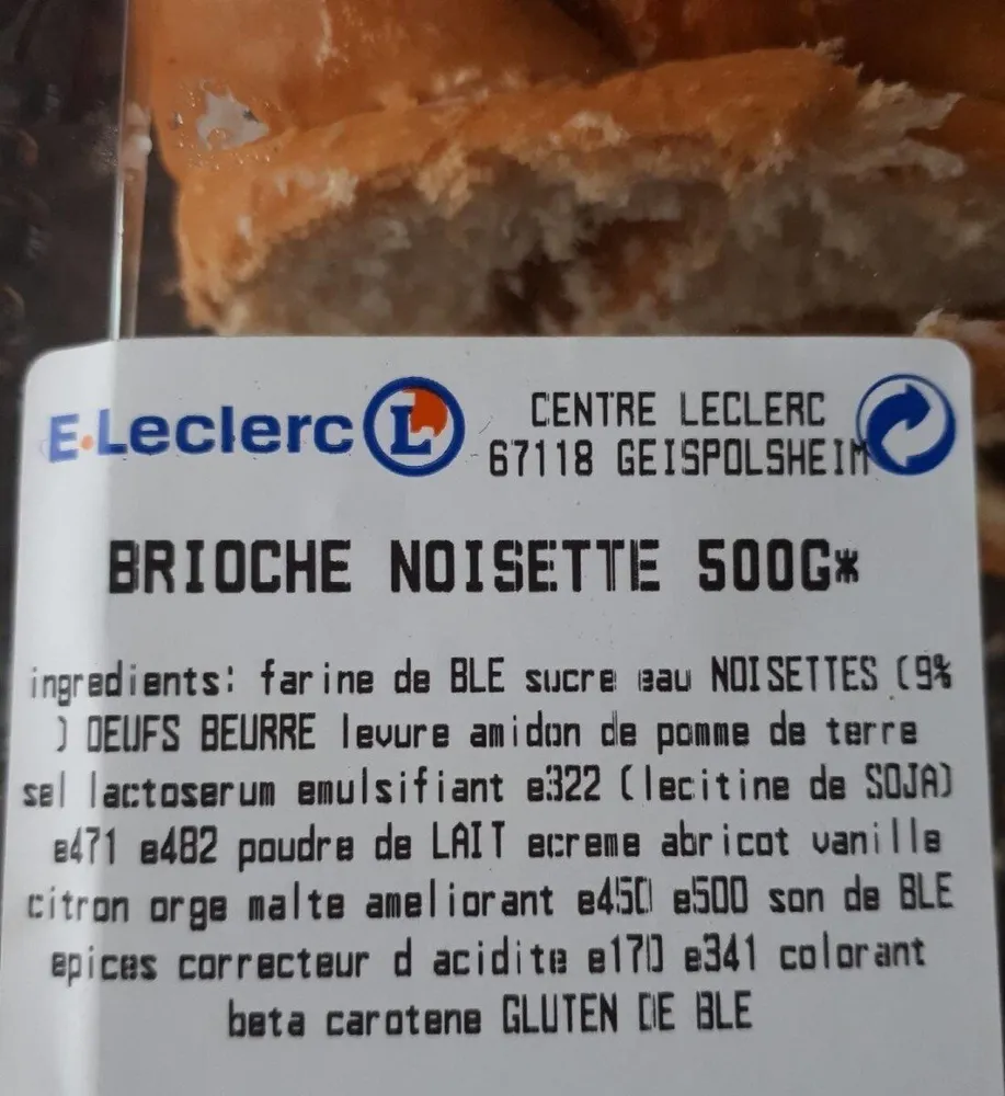 Brioche noisettes