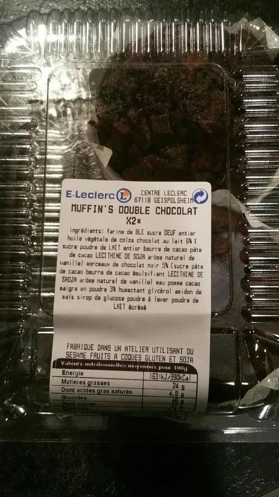 Muffin's double chocolat