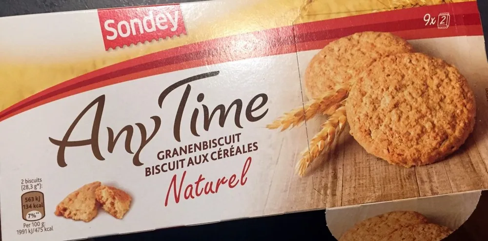 AnyTime Biscuit aux Céréales Naturel