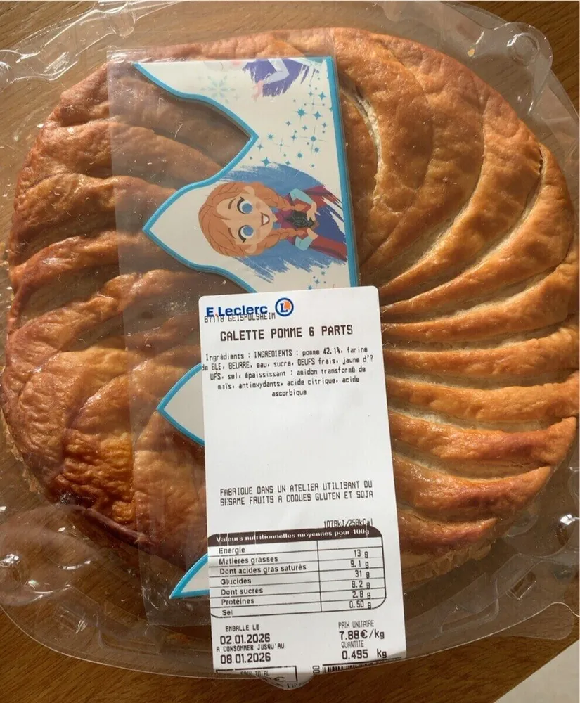 Galette pomme 6parts