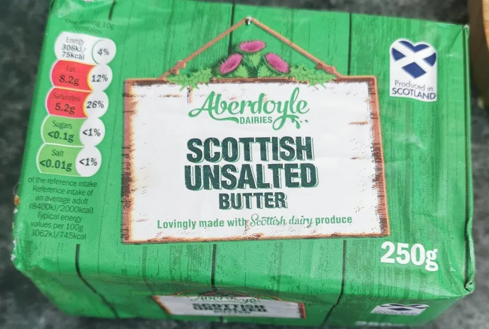 Scottish unsalted butter