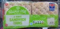 6 White sandwich thins
