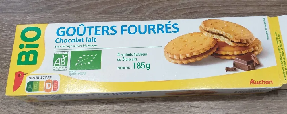 Goûters fourrés chocolat lait