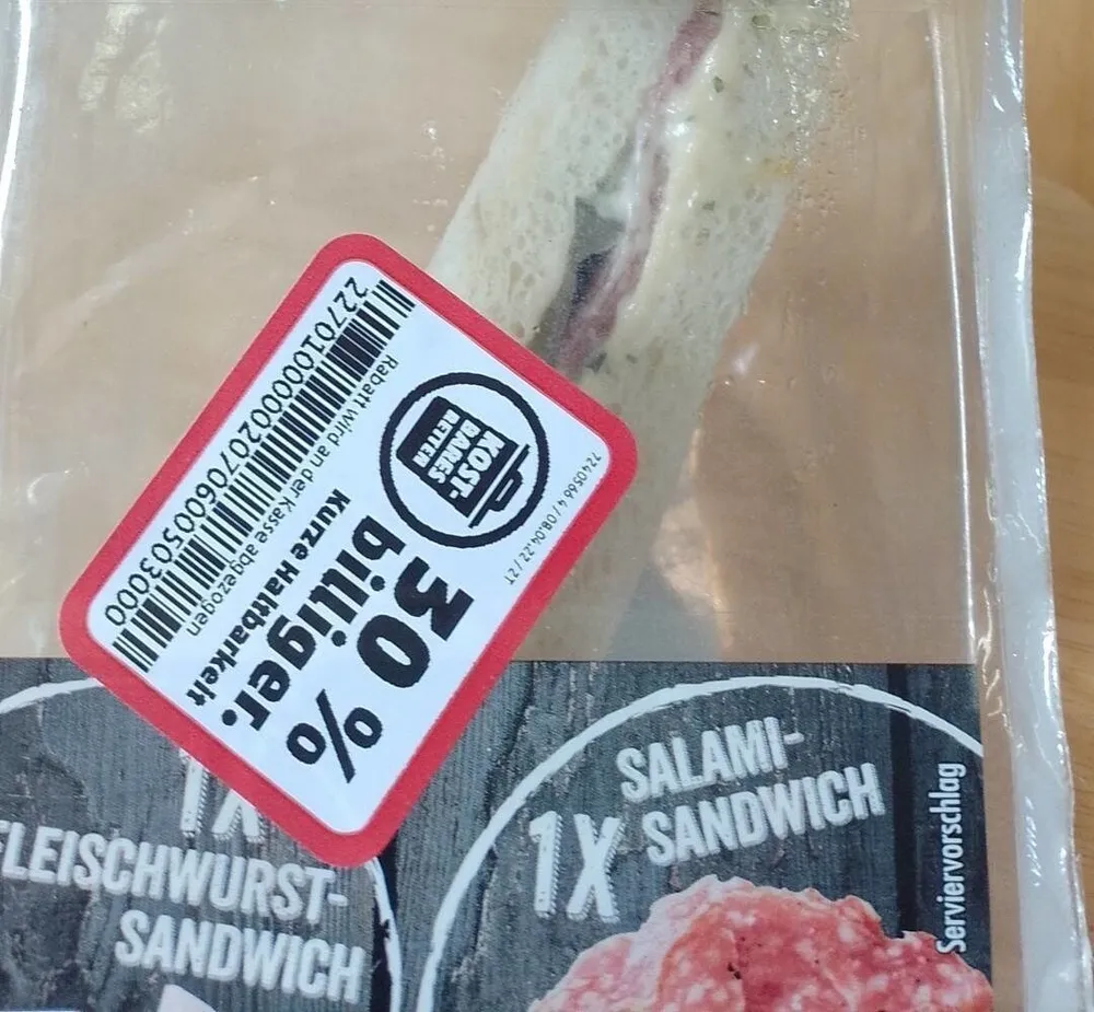 Sandwich-Trio - Eiaufstrich, Fleischwurst, Salami