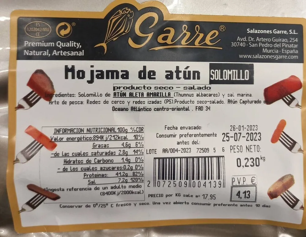 Mojama de atún