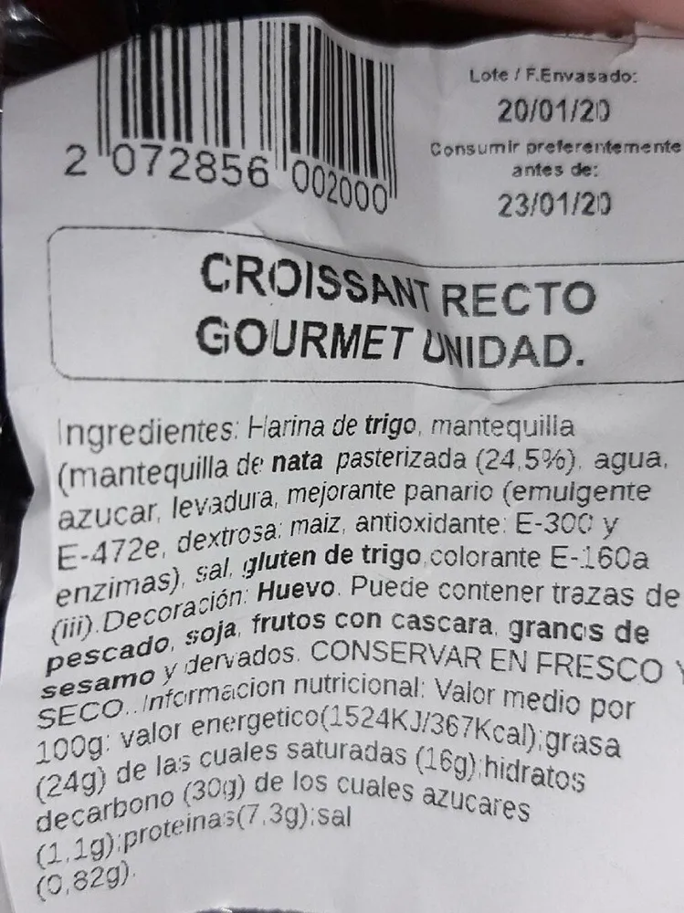 Croissant recto gourmet