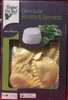 Demi-lune  ricotta et épinards